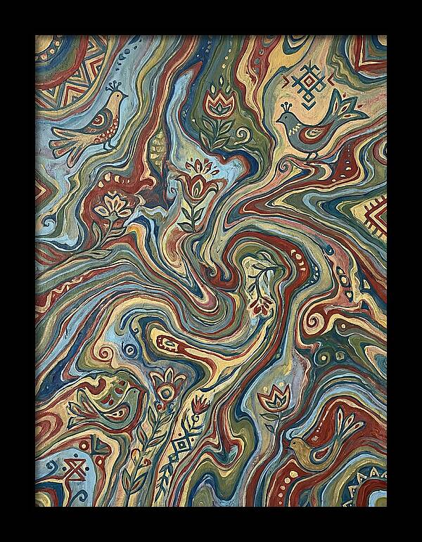 Fluid Art Folk Patterns