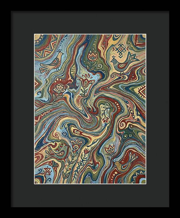 Fluid Art Folk Patterns