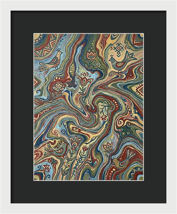 Fluid Art Folk Patterns