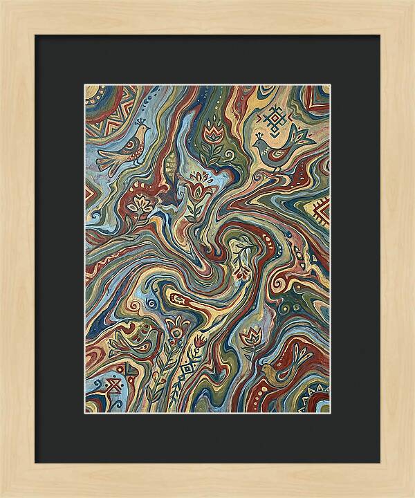 Fluid Art Folk Patterns