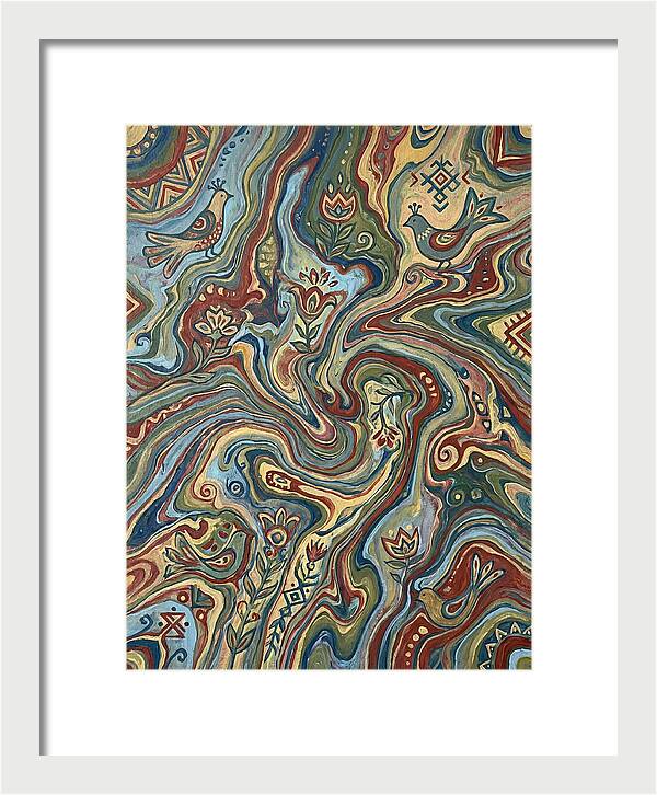 Fluid Art Folk Patterns