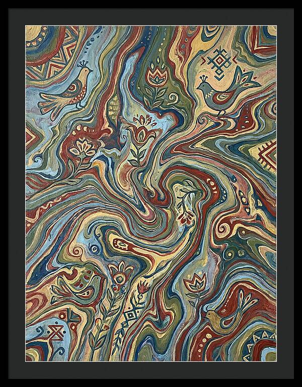 Fluid Art Folk Patterns