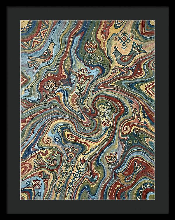 Fluid Art Folk Patterns