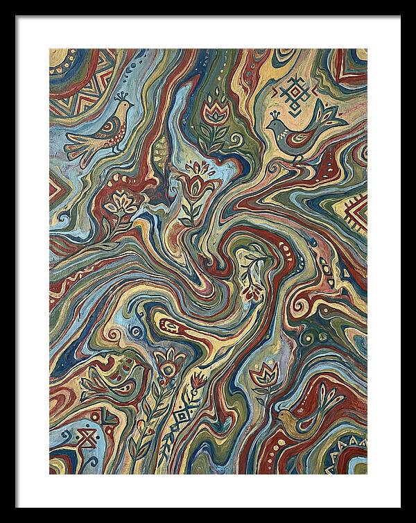 Fluid Art Folk Patterns