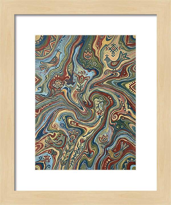 Fluid Art Folk Patterns