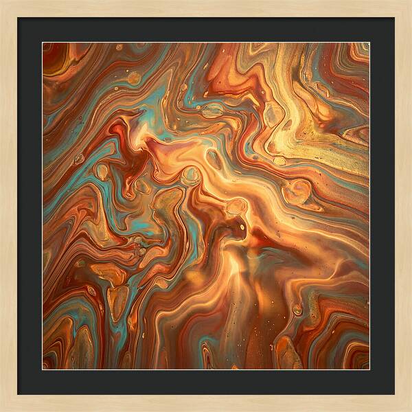 Fluid Art Inspired By Mediterranean Tones