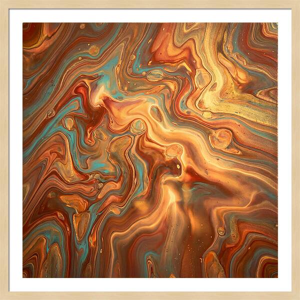 Fluid Art Inspired By Mediterranean Tones