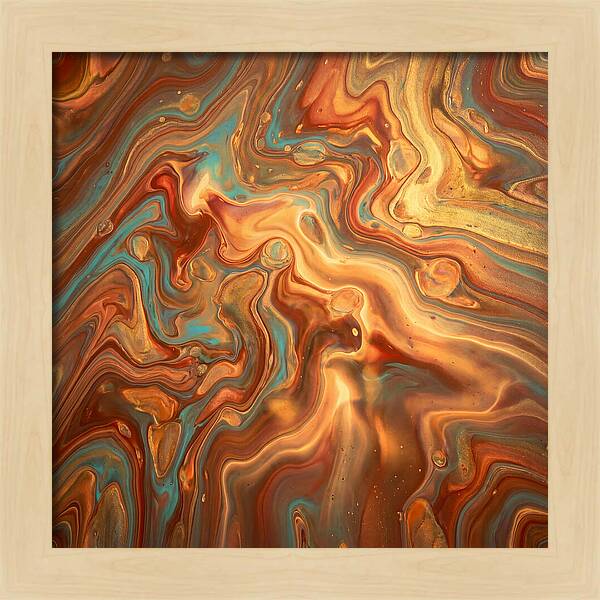 Fluid Art Inspired By Mediterranean Tones