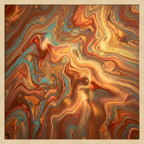 Fluid Art Inspired By Mediterranean Tones