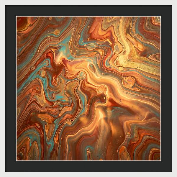 Fluid Art Inspired By Mediterranean Tones