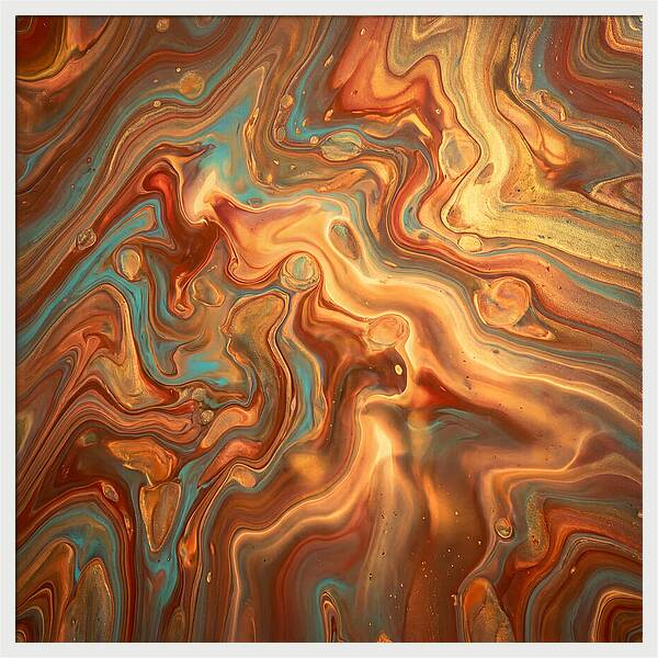 Fluid Art Inspired By Mediterranean Tones