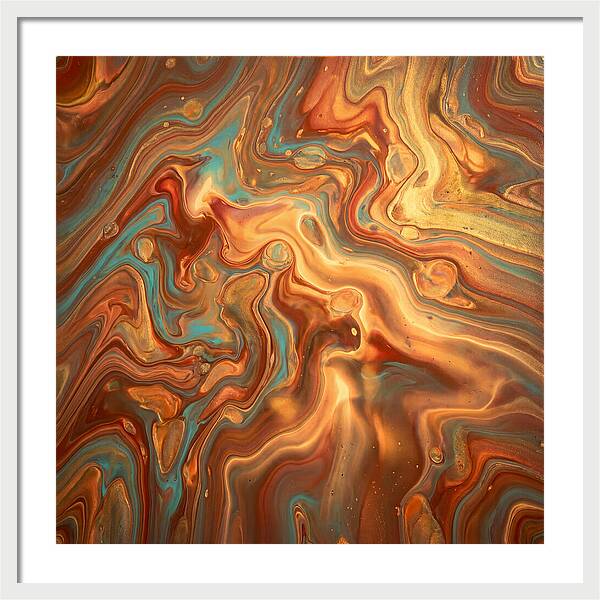 Fluid Art Inspired By Mediterranean Tones