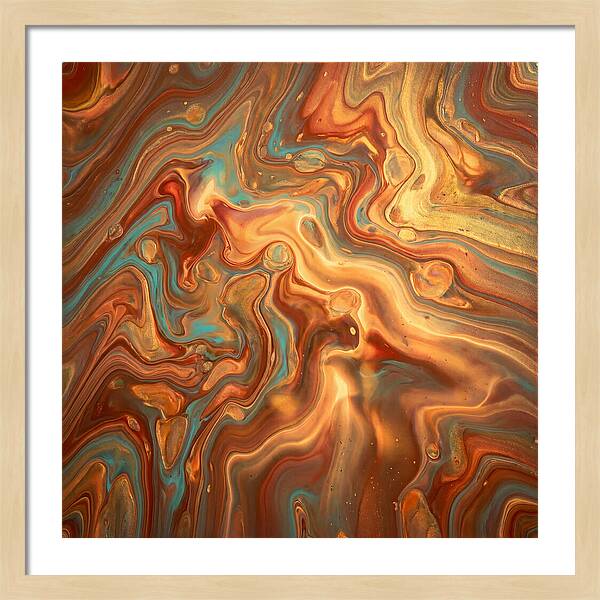 Fluid Art Inspired By Mediterranean Tones