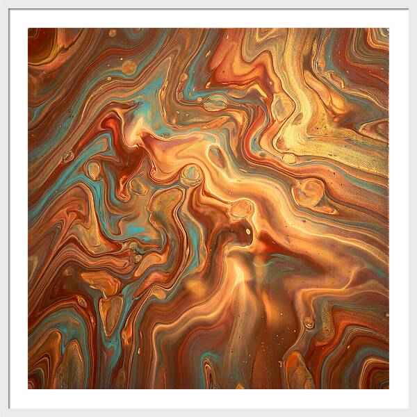 Fluid Art Inspired By Mediterranean Tones
