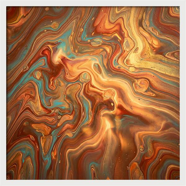 Fluid Art Inspired By Mediterranean Tones