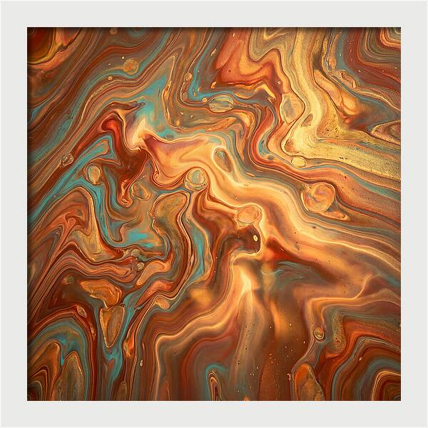 Fluid Art Inspired By Mediterranean Tones