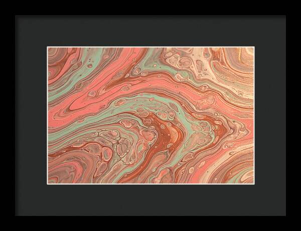 Fluid Harmony In Coral Pink And Mint Green