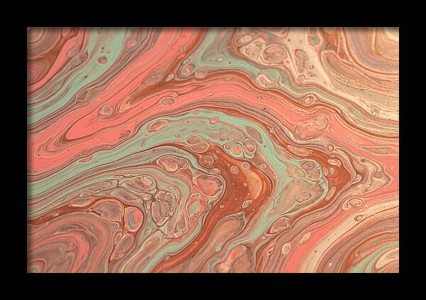 Fluid Harmony In Coral Pink And Mint Green