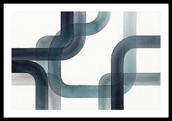 Fluid Ink Patterns In Blue Tones