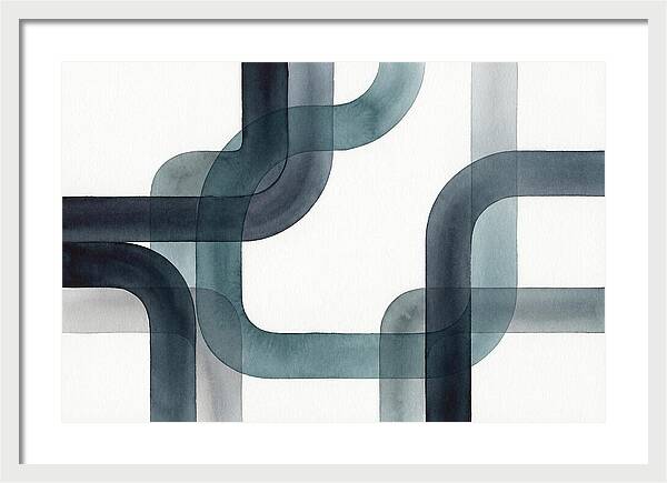Fluid Ink Patterns In Blue Tones