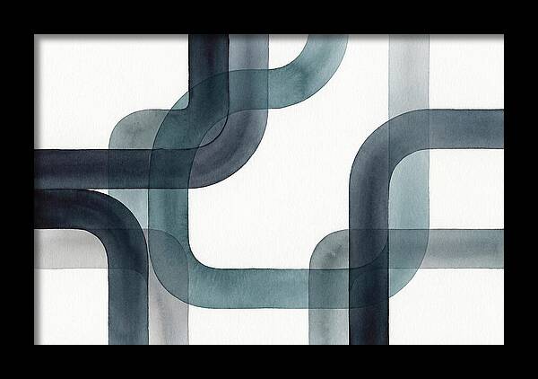 Fluid Ink Patterns In Blue Tones