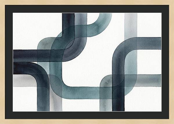 Fluid Ink Patterns In Blue Tones