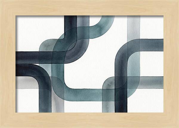 Fluid Ink Patterns In Blue Tones