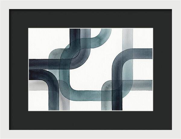 Fluid Ink Patterns In Blue Tones