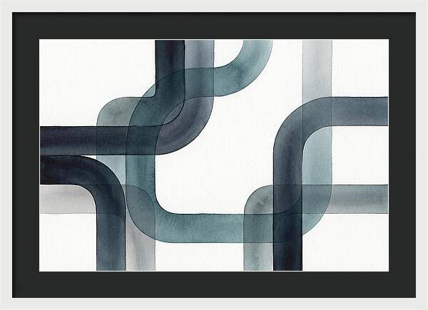 Fluid Ink Patterns In Blue Tones