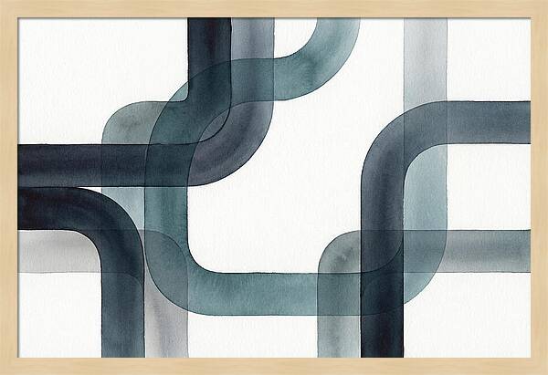Fluid Ink Patterns In Blue Tones