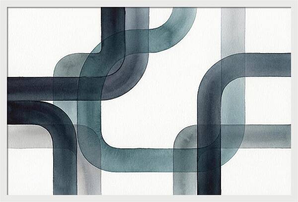 Fluid Ink Patterns In Blue Tones