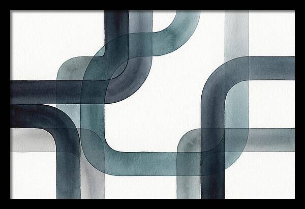 Fluid Ink Patterns In Blue Tones