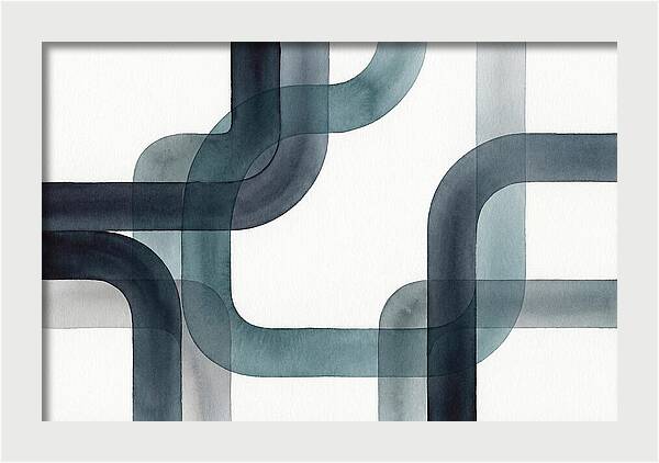 Fluid Ink Patterns In Blue Tones