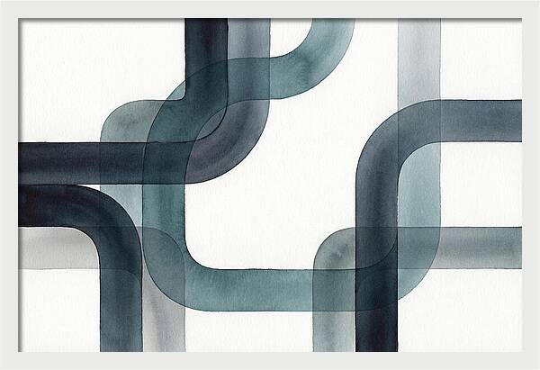 Fluid Ink Patterns In Blue Tones