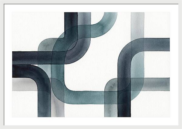 Fluid Ink Patterns In Blue Tones