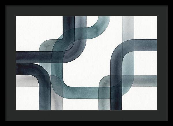 Fluid Ink Patterns In Blue Tones