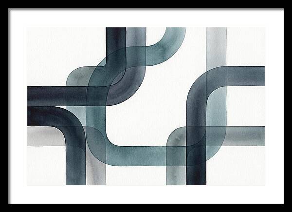 Fluid Ink Patterns In Blue Tones