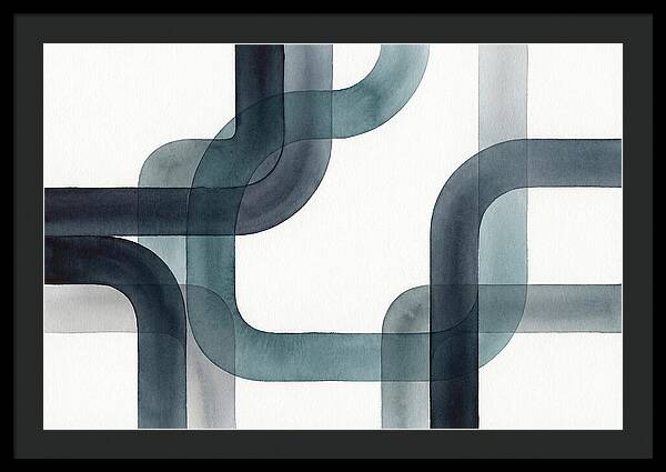Fluid Ink Patterns In Blue Tones