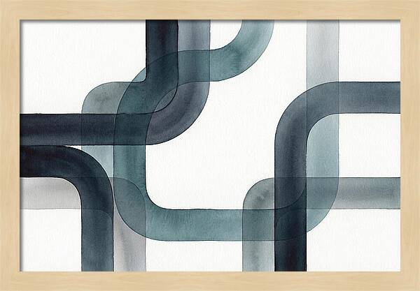 Fluid Ink Patterns In Blue Tones