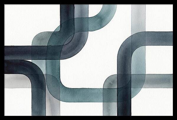 Fluid Ink Patterns In Blue Tones