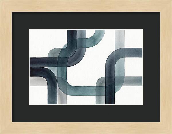 Fluid Ink Patterns In Blue Tones