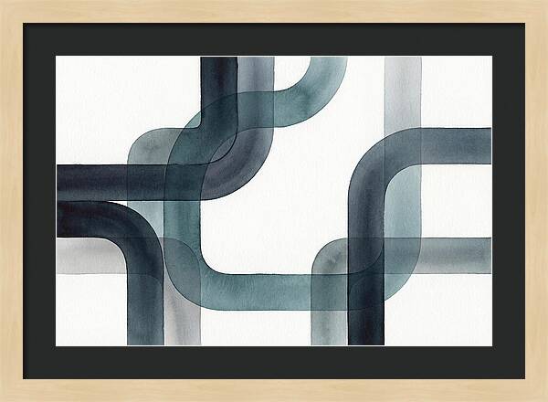 Fluid Ink Patterns In Blue Tones