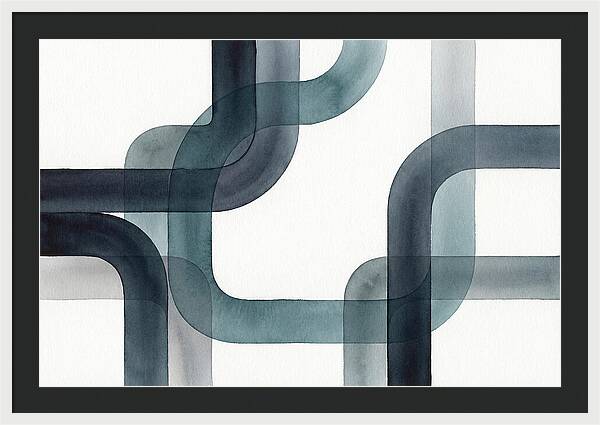 Fluid Ink Patterns In Blue Tones