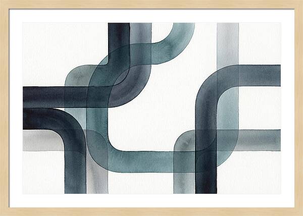 Fluid Ink Patterns In Blue Tones