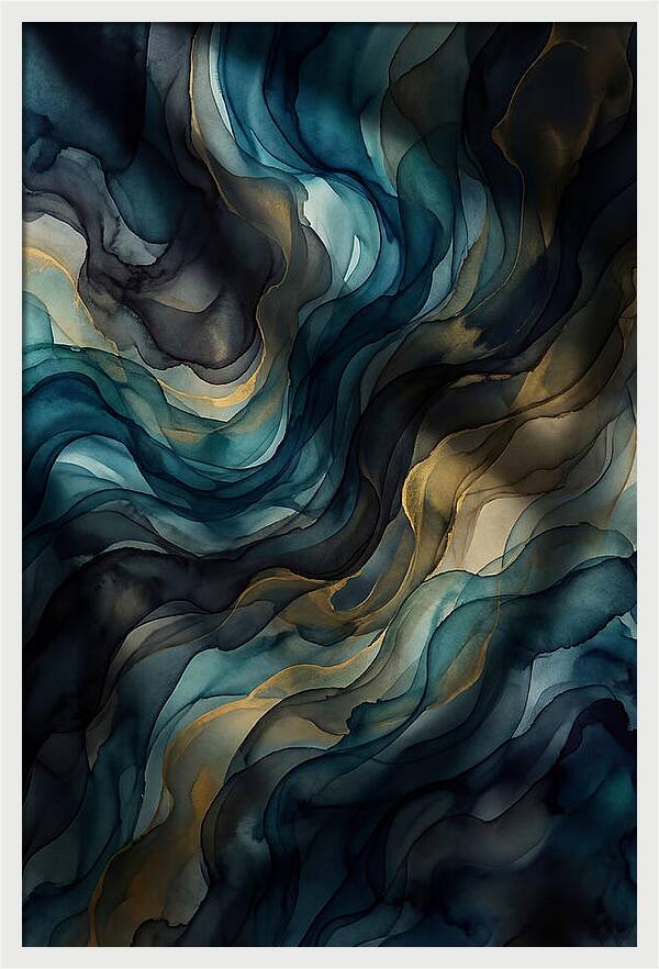 Fluid Watercolor Swirls
