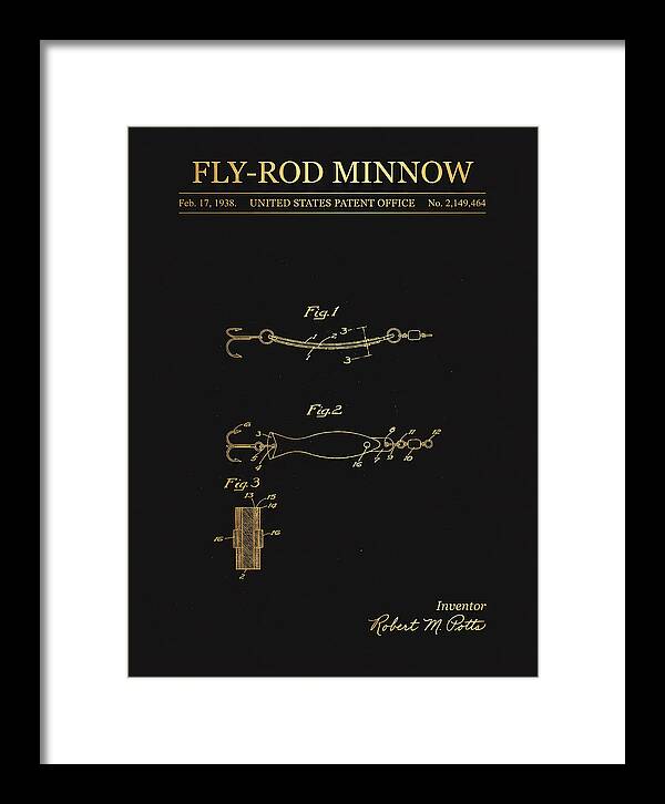 Fly Rod Minnow Gold Patent Us2149464a