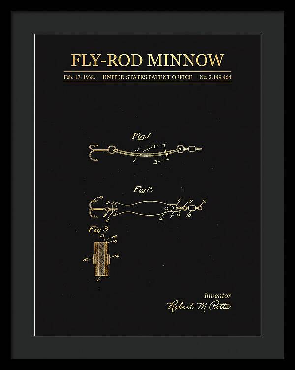 Fly Rod Minnow Gold Patent Us2149464a