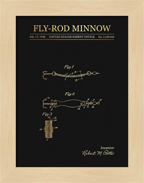 Fly Rod Minnow Gold Patent Us2149464a