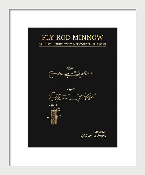 Fly Rod Minnow Gold Patent Us2149464a