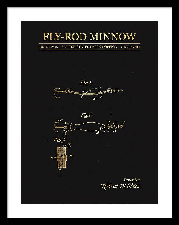 Fly Rod Minnow Gold Patent Us2149464a